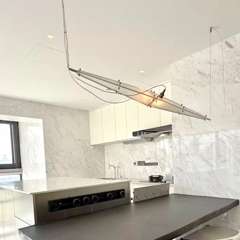 ثريا زجاجية LED بتصميم بسيط، إ - مراجعة Interior Design Minimalist وسعره