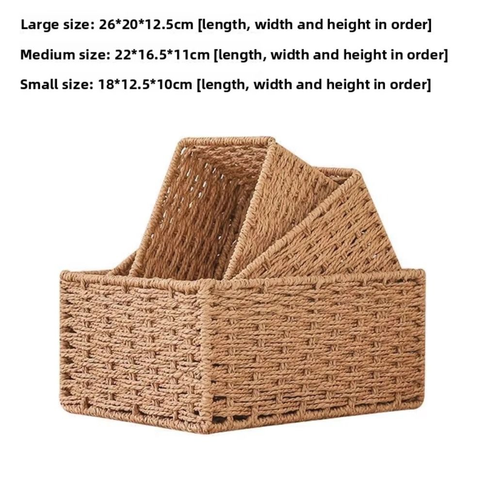 سلة تخزين منسوجة محمولة ذات سع - مراجعة Woven Basket Set وسعره