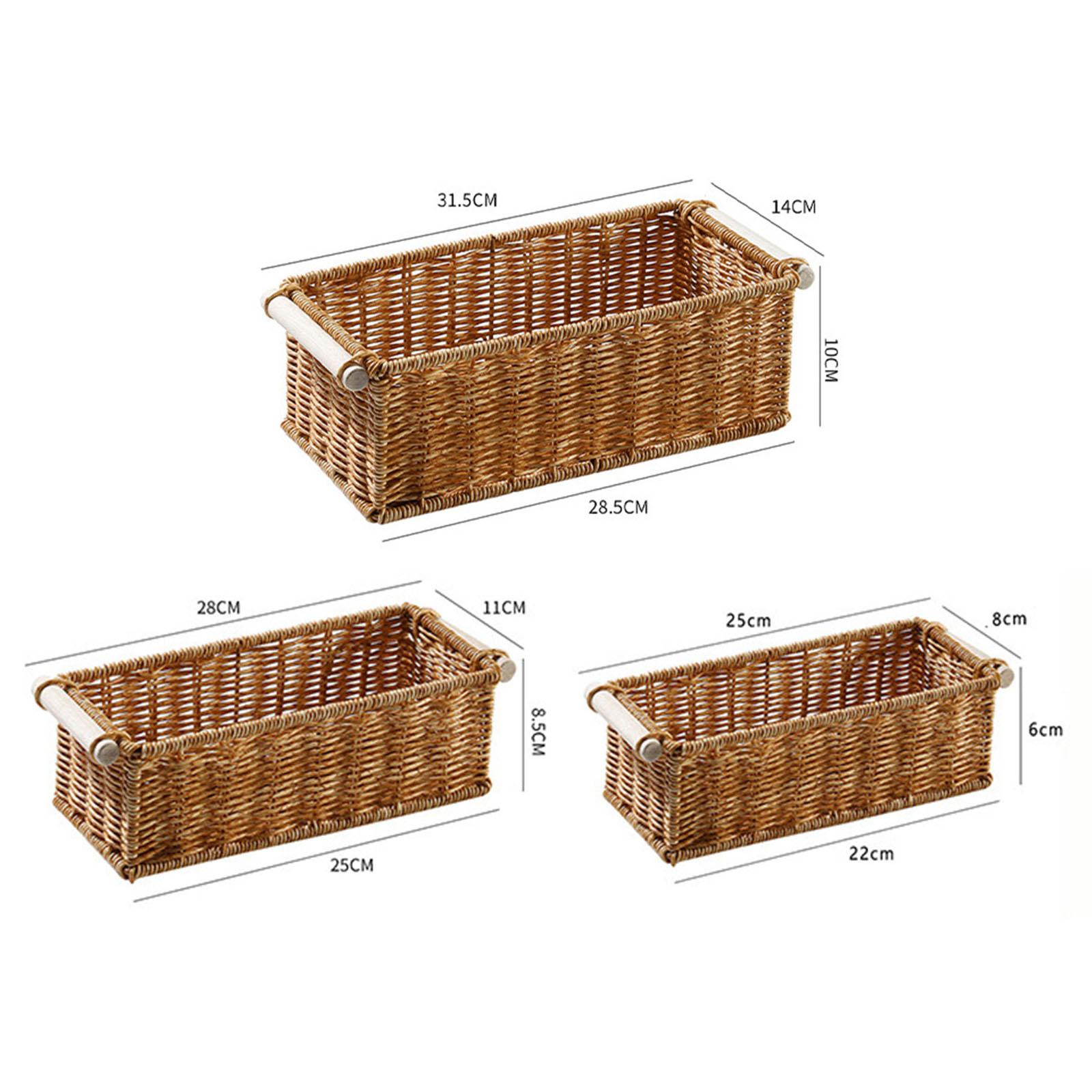 سلة تخزين الروطان المقلدة صيني - مراجعة Woven Basket Set وسعره