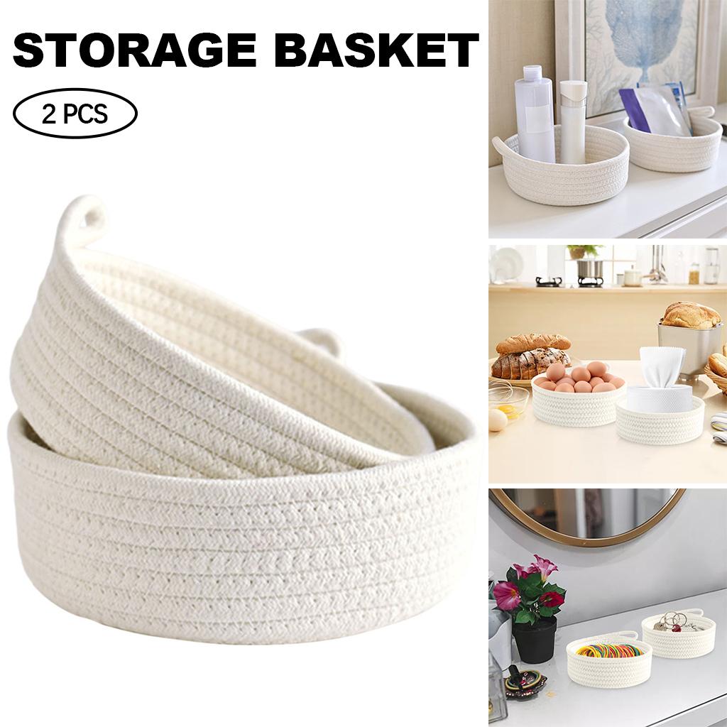 مجموعة سلال صغيرة مستديرة منسو - مراجعة Woven Basket Set وسعره