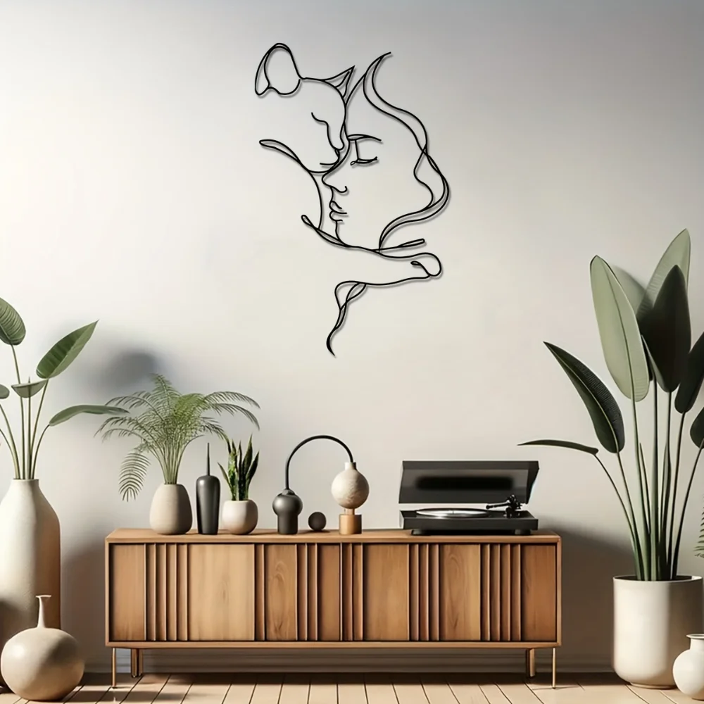 فن معدني أنيق للقطط السوداء وا - مراجعة Interior Design Minimalist وسعره